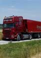 Scania F500 mit Kempf Kippsattelauflieger für Getreidetransport